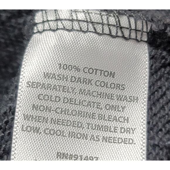 Modern Canvas Dark Gray Cropped Hoodie Sweatshirt Small Long Sleeves Soft Pocket - Picture 4 of 8